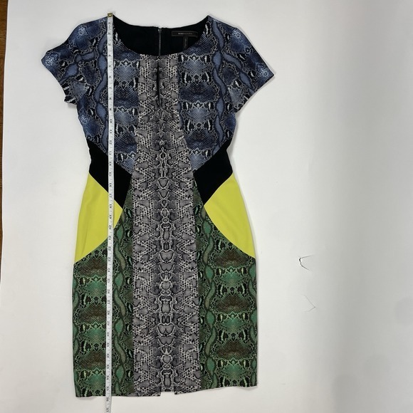 BCBGMaxAzria Sz XS Chloe Dress Snakeskin Sheath Sexy Bodycon Edgy‎ Club - Picture 9 of 16